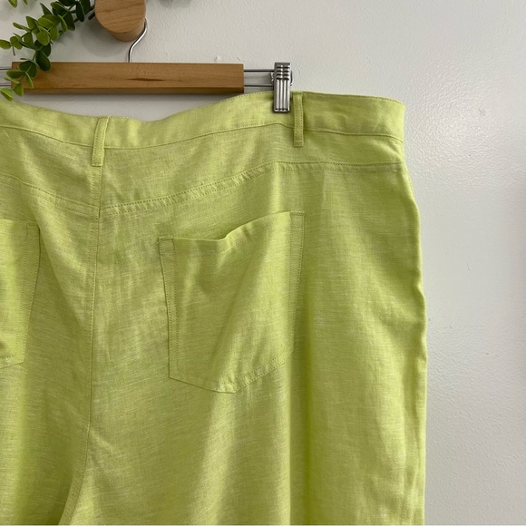 Jones New York NWT Light Green Linen Blend Lagenlook Trousers Pants - Picture 9 of 11